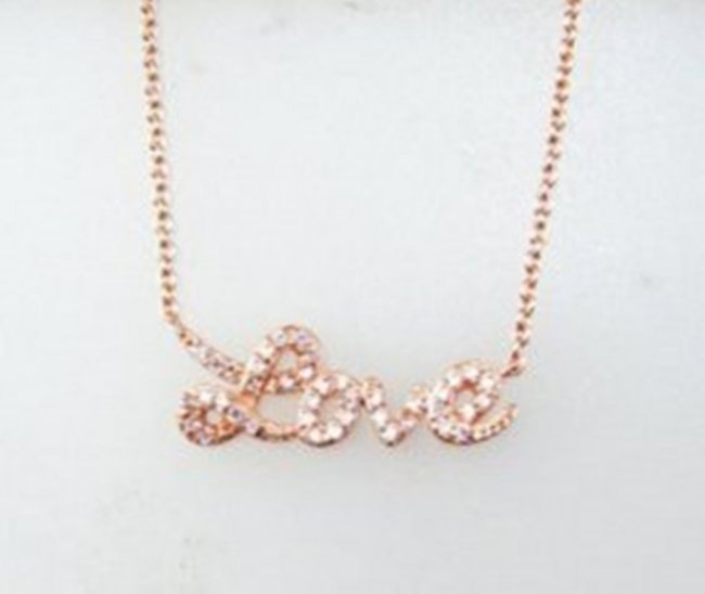 Creation Diamond Pendant .35Ct 18k R/g Overlay (1 of 2)