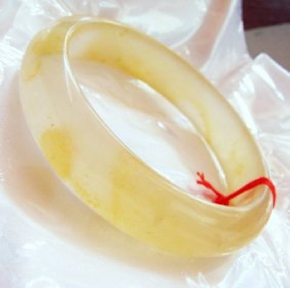 Natural Jadeite Jade Bangle Grade: B/Size 8 (1 of 3)