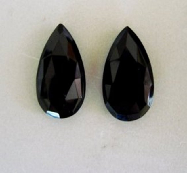 Pairs Natural Black Onyx Pear Shape 23.31Ct (1 of 2)