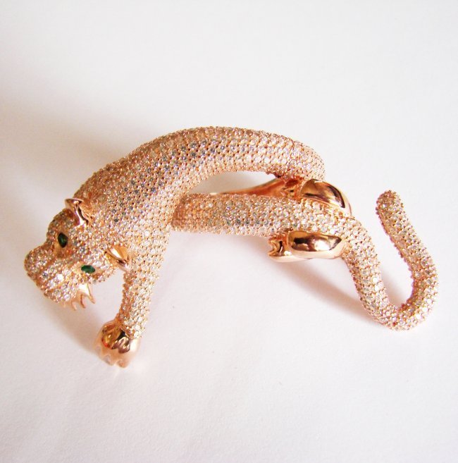 Creation Diamond Juguar Ring 10.26Ct 18k R/g Overaly (1 of 5)