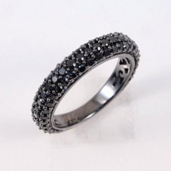 Creation Black Diamonds 1.10Ct 18k B/g Overaly (1 of 1)