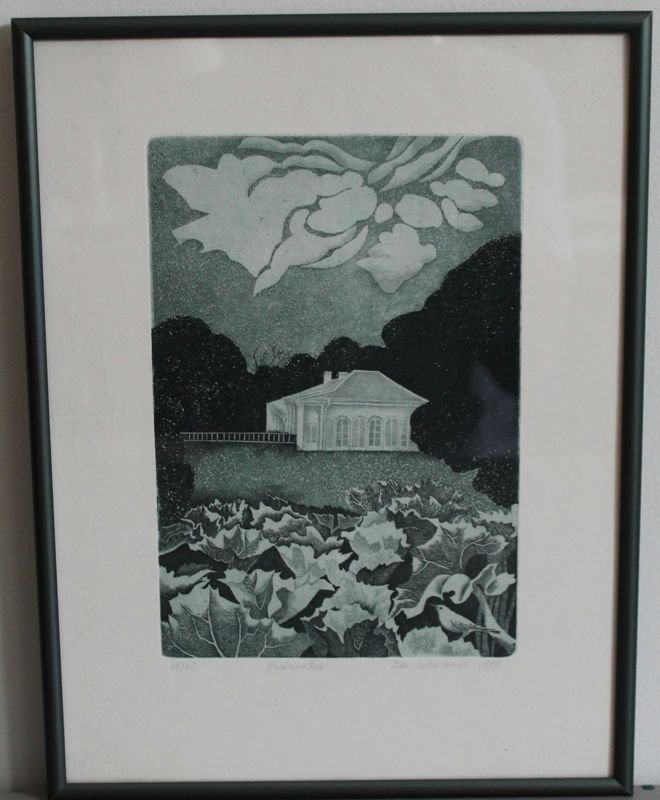 FRAMED LIMITED EDITION KOVAL ENGRAVING: Limited Edition Koval 1989 engraving. Number 45/60 and titled and signed in pencil by the artist. In frame 15 x 11 x 1. 3 pds.*Provenance: Dr. Douglas D. Ashley Estate, Charleston SC For Shipping Weig