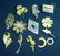 10pc VTG RHINESTONE BROOCH LISNER AURORA BOREALIS++ XR - 7