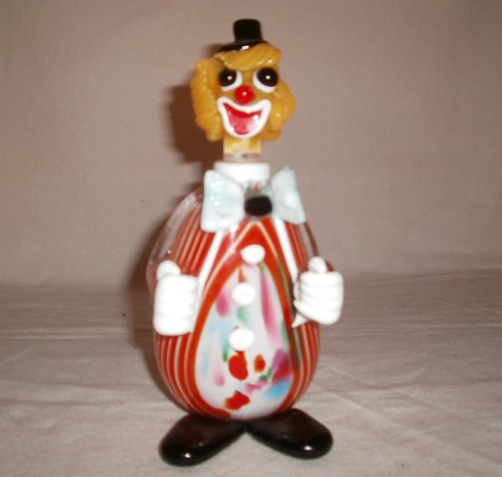 1970s amaretto di saronno hb murano clown decanter xc : lot 0082 1960s murano glass clowns
