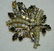 5pc VTG SILVER RHINESTONE BROOCH LOT LEAF LIPS XR - 2