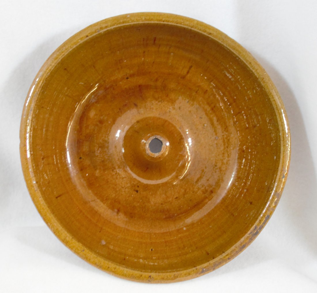 1860s N ENGLAND TURNED TURK'S CAP REDWARE ASPIC MOLD XC: We are proud to present this next in a large collection of gorgeous ca. 1860’s to 1910 American Virginia, Pennsylvania, and New York glazed Redware Bundt Cake and Aspic molds, diversely molded and i
