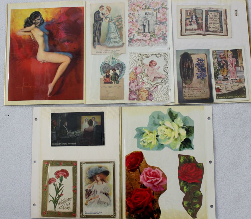 ANTQ 1900s ROMANCE & NUDES RISQUE 30pc POSTCARD LOT XC: Offered for your consideration a collection of Nude,Romantic & Risque Postcards , approx 30 in all , circa the turn of the Century through early decades of the 20th Century. These came from a collecto