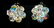 2 SET VTG AURORA BOREALIS RHINESTONE JEWELRY 5PC XR - 5