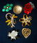 7pc FANCY VTG BROOCH LOT SGND LISNER BARKIN ++ XR