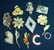 10pc VTG RHINESTONE BROOCH LISNER AURORA BOREALIS++ XR