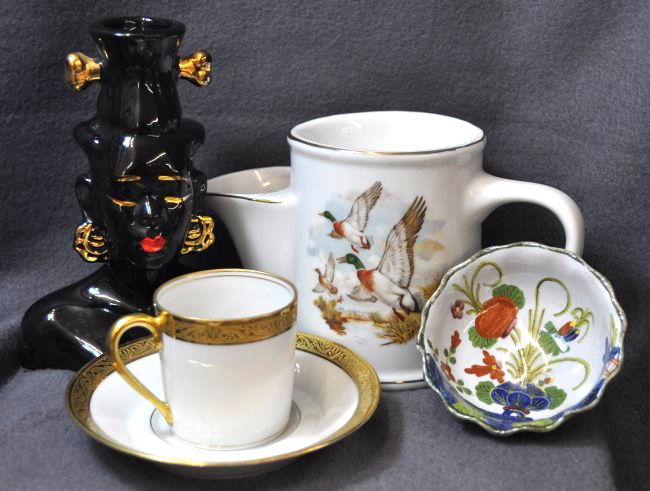 MUST SEE CERAMIC LOT FRANZA BLACKAMOOR HAVILAND XW (1 of 9)