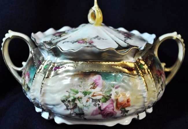 RARE 1904 RS PRUSSIA TIFFANY MOLD #536 CRACKER JAR (1 of 8)