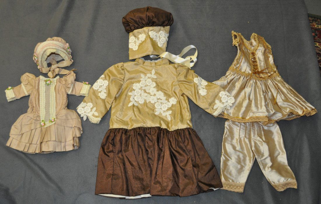 VTG DOLL CLOTHES 3 OUTFITS VICTORIAN FLAPPER PIONEER (1 of 8)