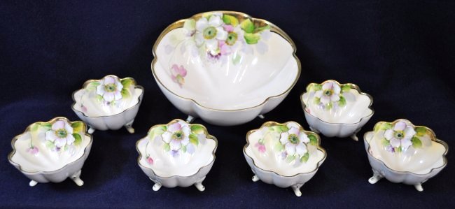 PRE 1921 MORIMURA NIPPON 7 PIECE MASTER NUT BOWL SET (1 of 8)