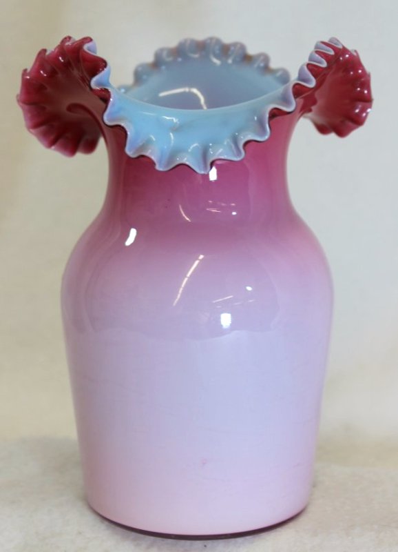 1890s THOMAS WEBB ENGLISH HB VICTORIAN CASED GLASS VASE: The following treasure is from the living estate of Ailene & Buddy Ford; noted dealers and lifelong collectors of exceptional antique & vintage heirlooms. The AEAA is very pleased to present this Rare