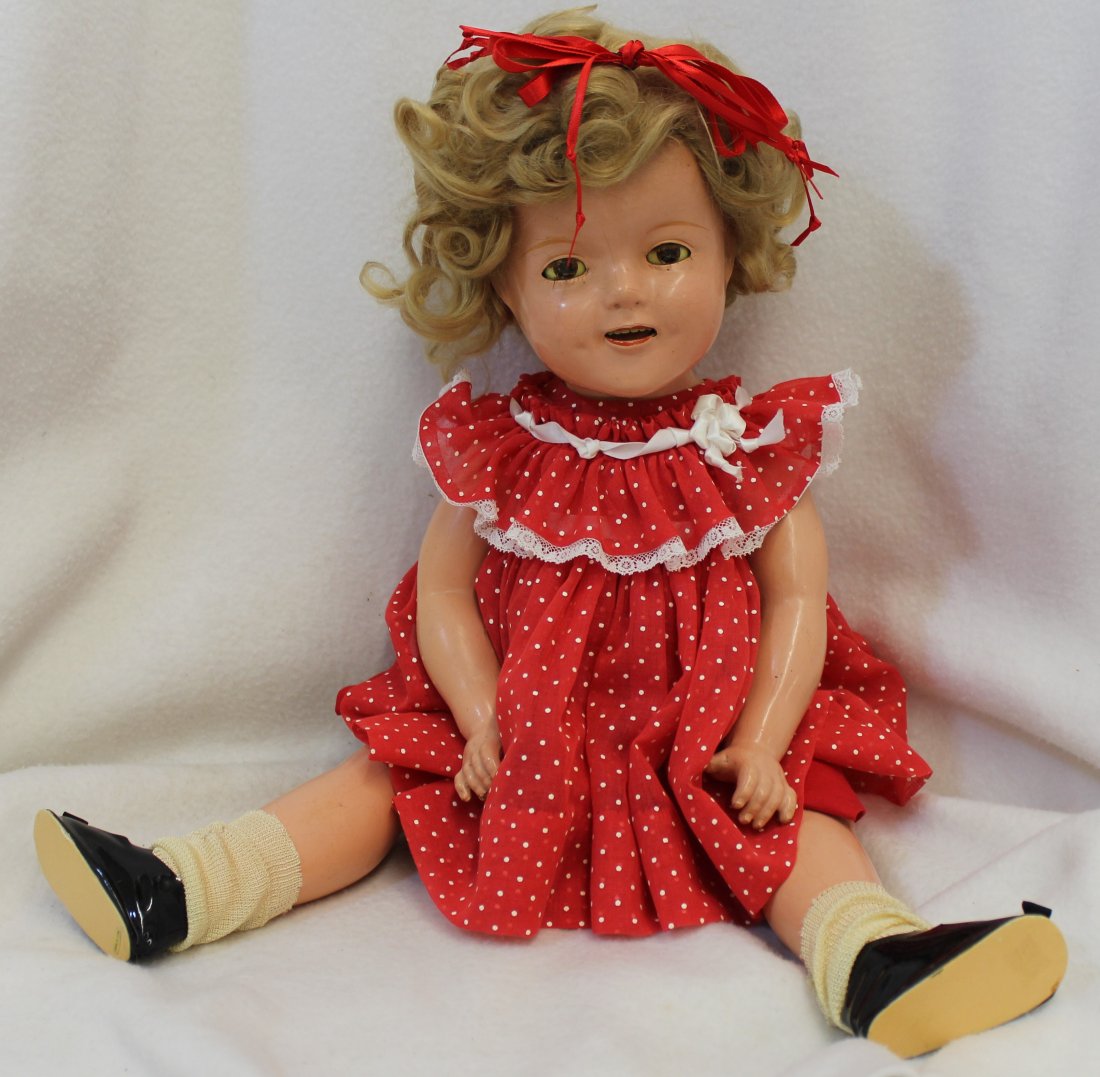 1935 IDEAL SHIRLEY TEMPLE COMPOSITE DOLL 22 INCH (1 of 10)