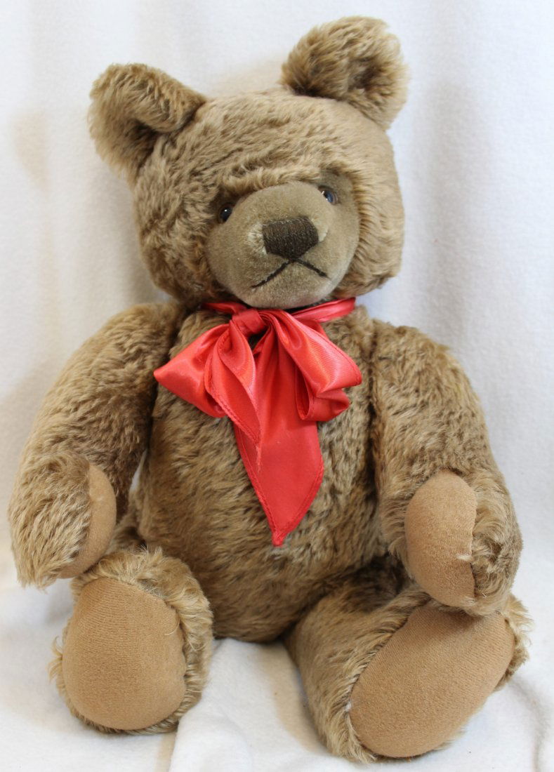 STEIFF 20 IN GROWLER 1970s CARAMEL MOHAIR SILVER BUTTON (1 of 8)