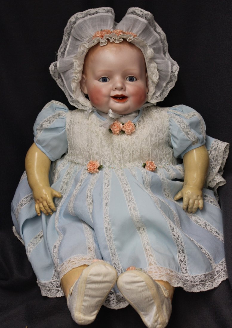 ANTIQUE GEORGENE AVERILL BONNIE BABE BISQUE HEAD DOLL: The following treasure is from the living estate of Ailene & Buddy Ford; noted dealers and lifelong collectors of exceptional antique & vintage heirlooms. Presented for your consideration 1926-1936 Av