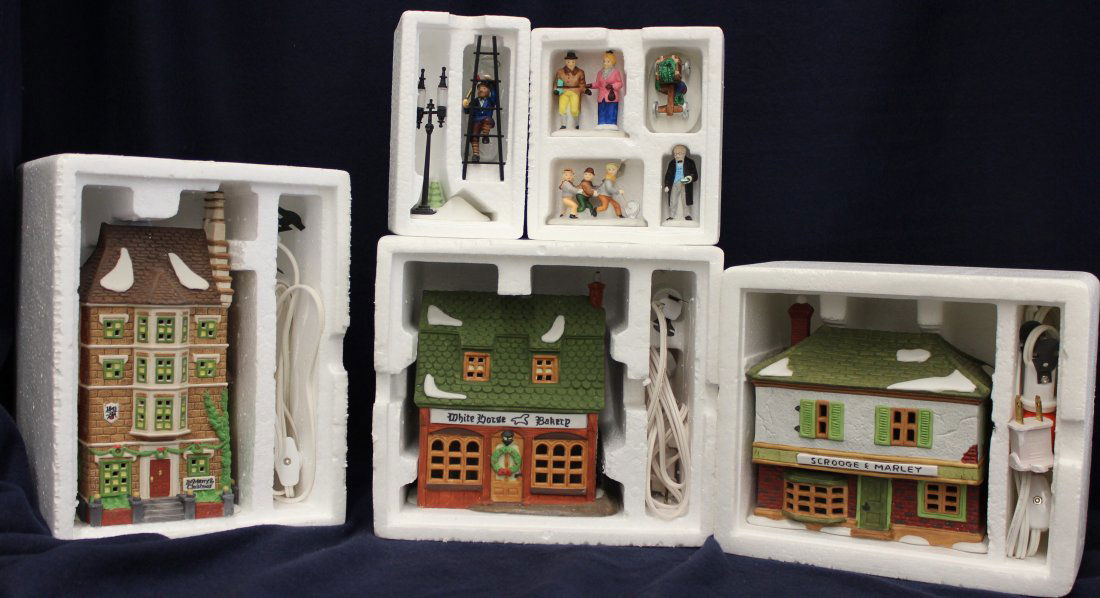 LOT DEPT 56 DICKENS HERITAGE VILLAGE 3 BLDG PLUS (1 of 10)