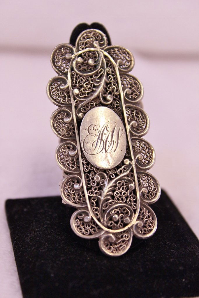 STERLING SILVER MONOGRAMMED KNUCKLE RING SIZE 9.5 (1 of 5)