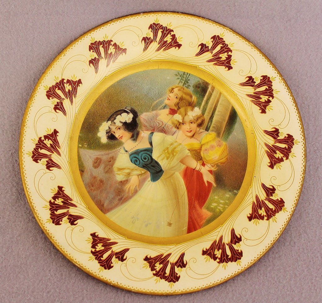 ANTIQUE OKTOBERFEST BEER TRAY 1915-1920 TIN (1 of 6)