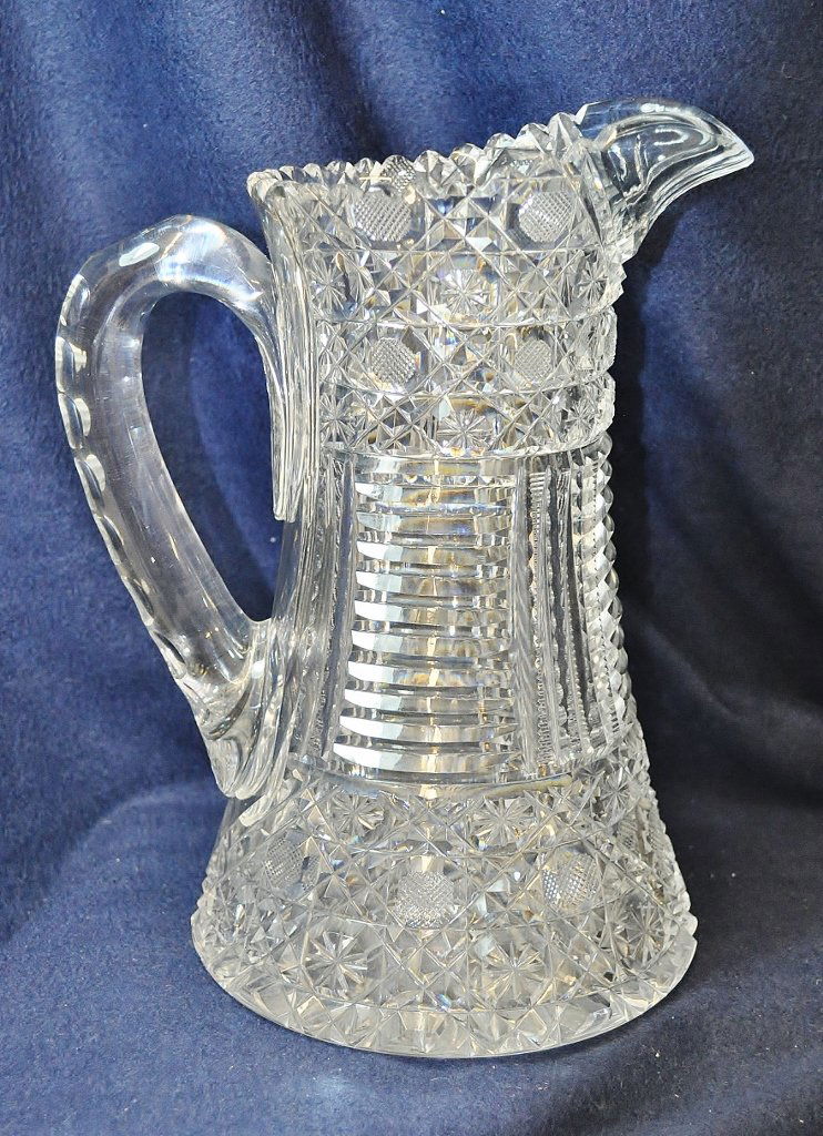 AMERICAN BRILLIANT LEADED CRYSTAL TANKARD / PITCHER (1 of 6)