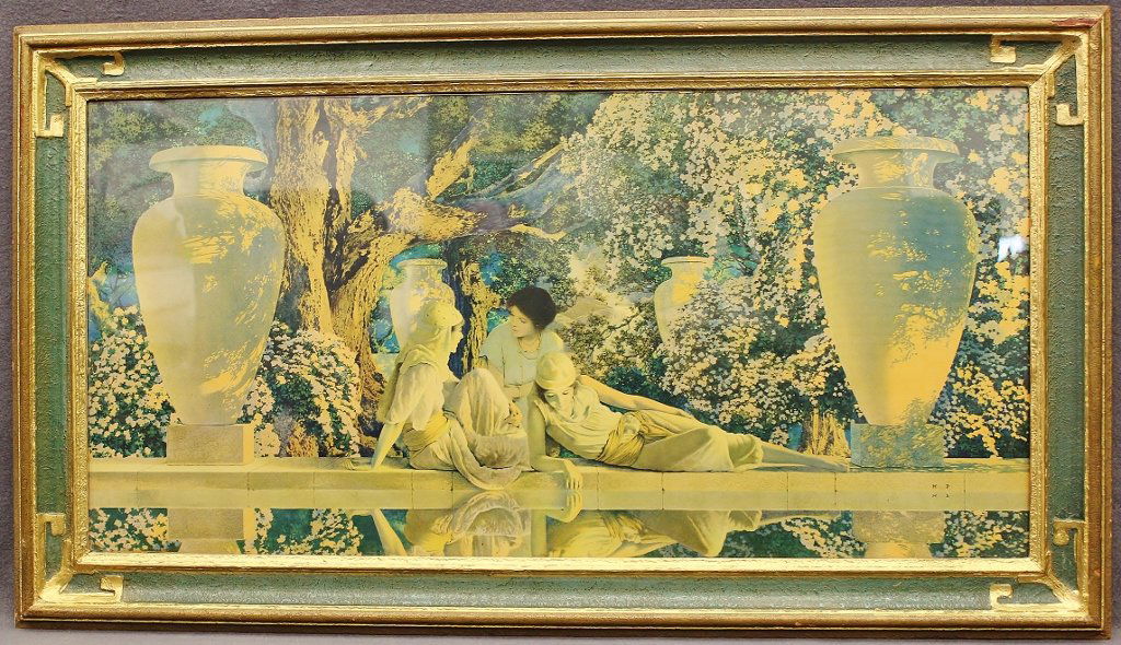 MAXFIELD PARRISH 34 X 19 FRAMED PRINT GARDEN OF ALLAH (1 of 7)