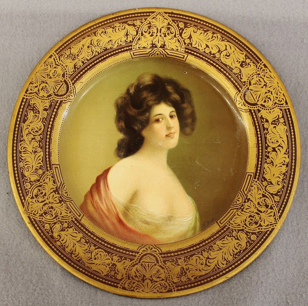 1910 BEER TRAY VIENNA ART BEACH CO NAUGHTY PORTRAIT (1 of 4)