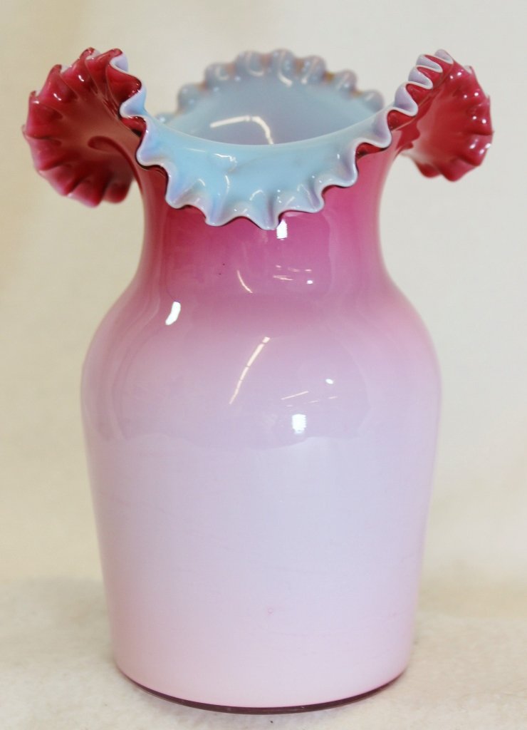 1890s THOMAS WEBB ENGLISH HB VICTORIAN CASED GLASS VASE: The following treasure is from the living estate of Ailene & Buddy Ford; noted dealers and lifelong collectors of exceptional antique & vintage heirlooms. The AEAA is very pleased to present this Rare