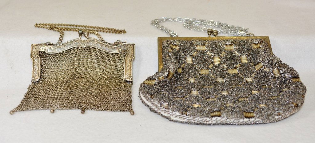 1920s SGND GERMAN SILVER MESH, 1960s BEADED PURSE (1 of 10)