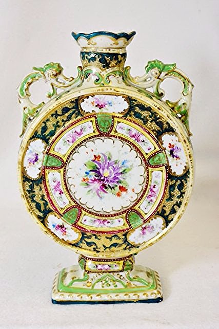 1900-1910 HP QING GUANGXU CHINESE PORCELAIN MOON FLASK (1 of 6)