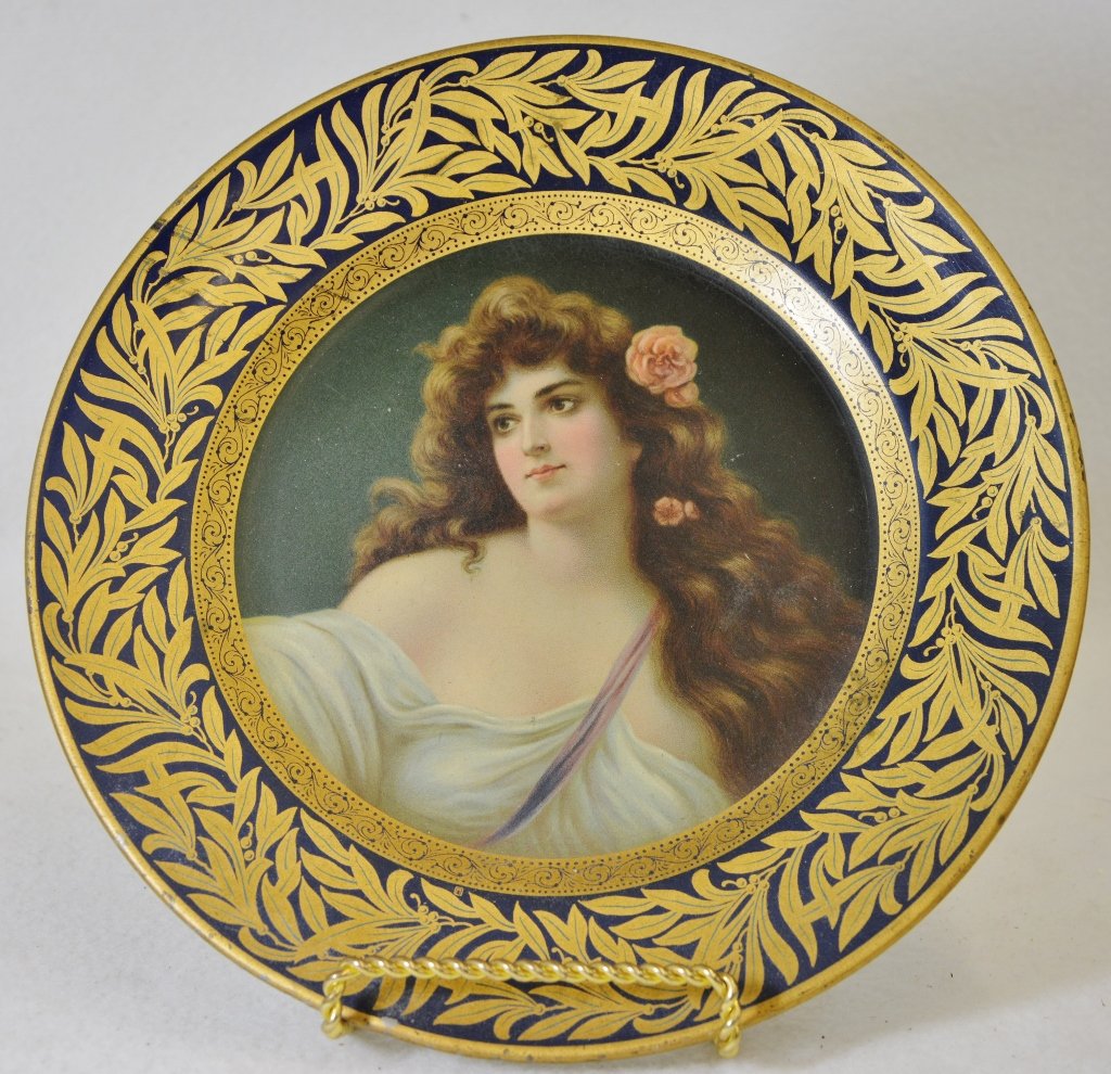 1907 MEEK CO. LOUISE TIN LITHOGRAPH FULL SIZE BEER TRAY (1 of 5)