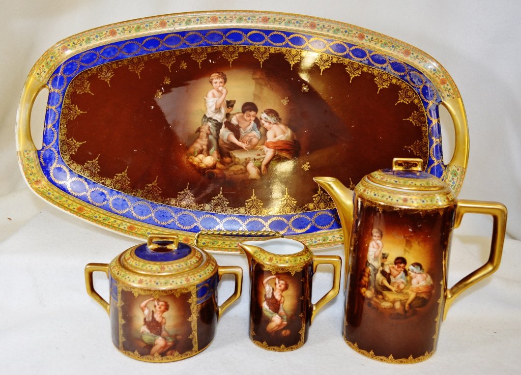 CZECHOSLOVAKIA MELLON EATER TEA COFFEE SET (1 of 7)