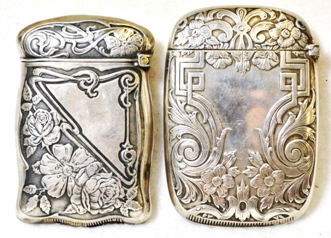 (2) 1900-1915 ART NOUVEAU STERLING MEDALLION VESTAS (1 of 9)