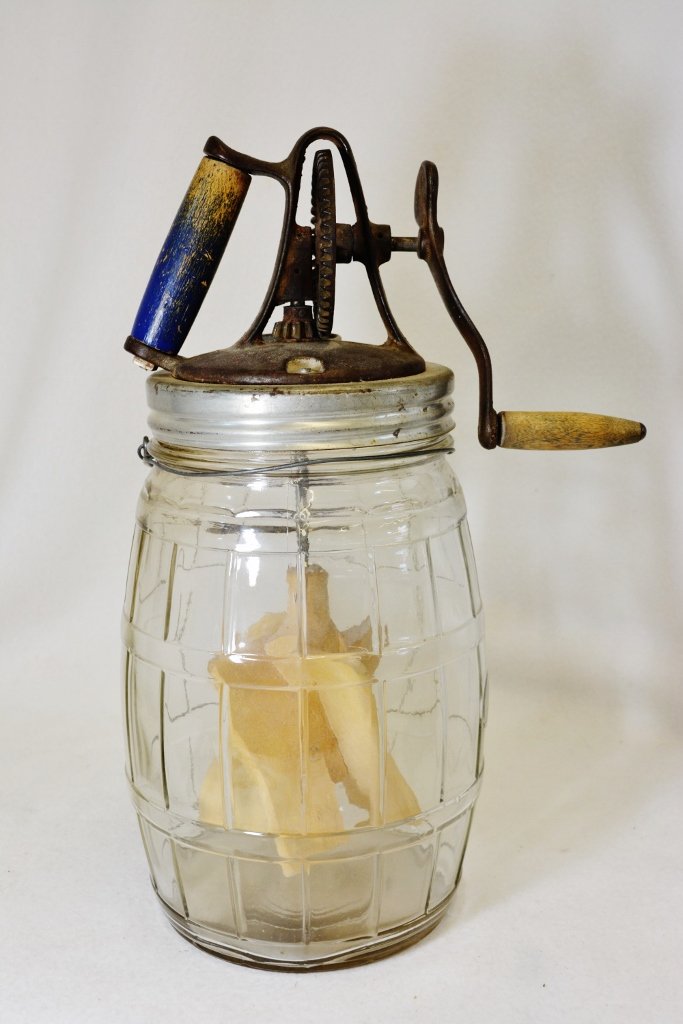1930 HAZEL ATLAS 4 QT BLADE PICKLE BARREL BUTTER CHURN (1 of 6)