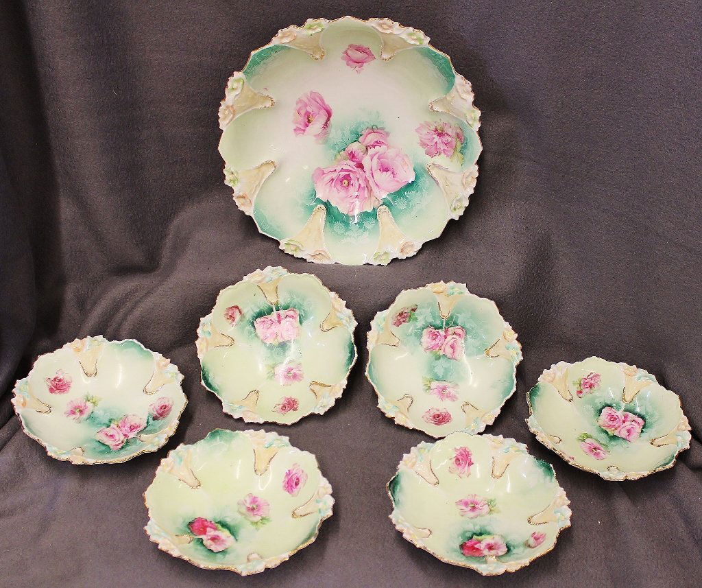 1904-14 RS PRUSSIA WREATH & STAR VIOLET MOLD BERRY SET (1 of 8)