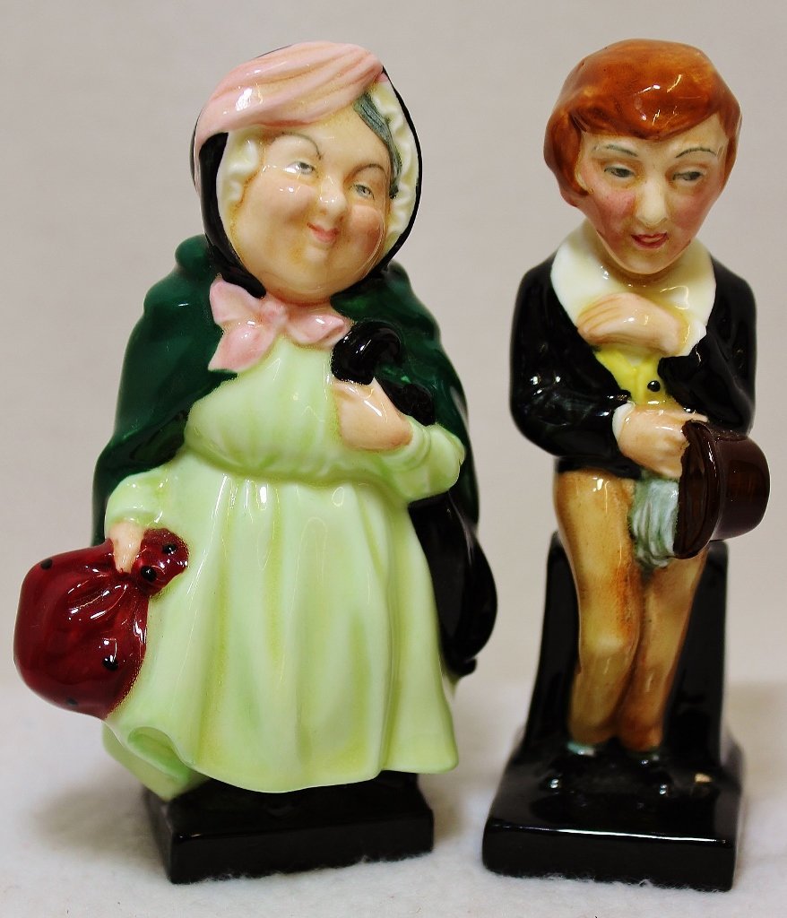 ROYAL DOULTON 2 FIGURINES SAIREY GAMP DAVID COPPERFIELD (1 of 7)