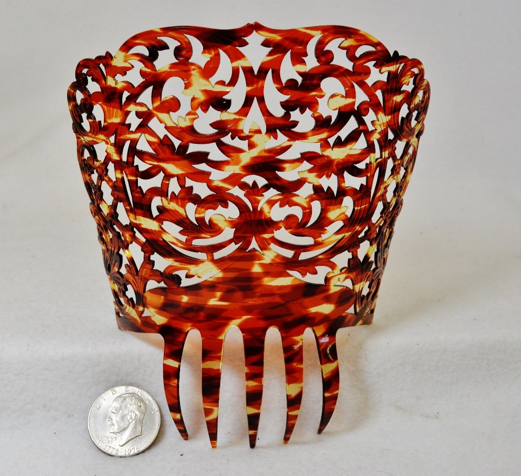 1920s GIANT 5 TINE SPANISH FORMAL MANTILLA COMB TIARA (1 of 3)