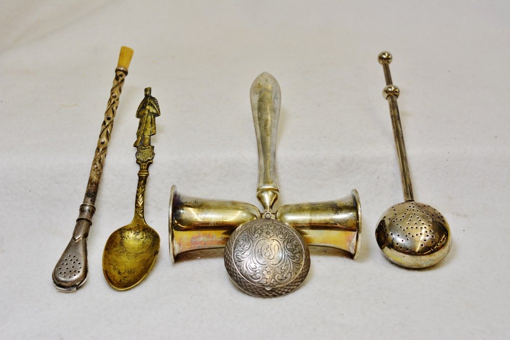 1894 BUSKYS GAR CIVIL WAR SPOON + MORE 18KT .800 SILVER (1 of 6)