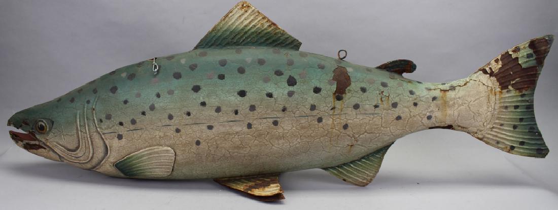 Antique Tin Speckled Trout Sign (1 of 2)