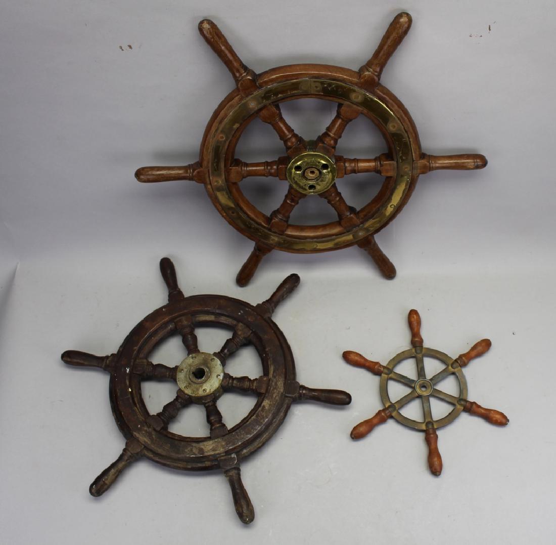 (3) Antique Yacht Wheels (1 of 4)
