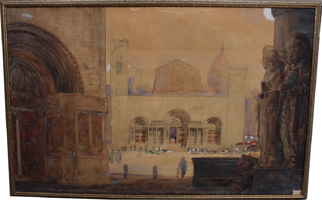 Large Signed 19th C. Cairo Scene (1 of 5)