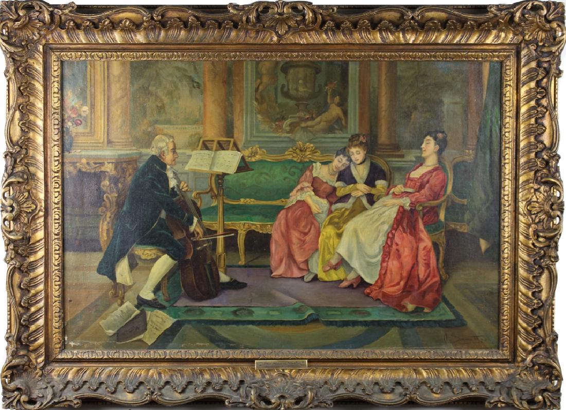 A. Simonetti, 19th C. "A Music Lesson" (1 of 5)