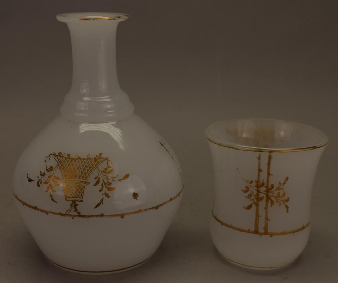 (2) French Opaline Glass Pieces: (2) French Opaline Glass Pieces