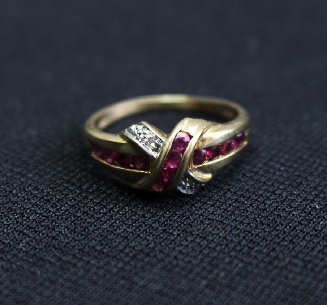 10k Gold Ruby & Diamond Ring (1 of 4)