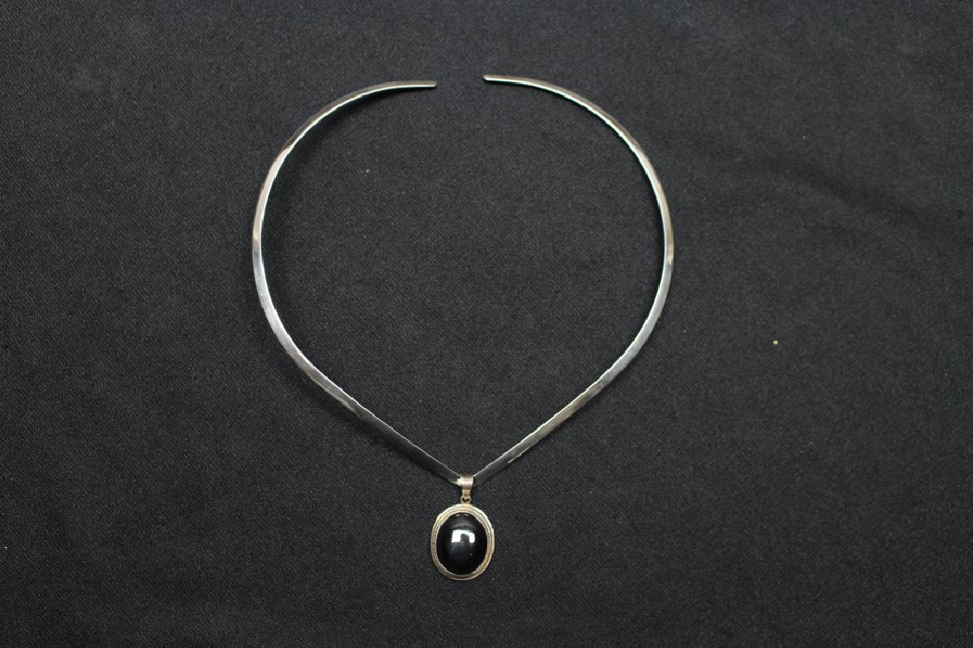 Peruvian Silver Necklace w/ Pendant (1 of 4)
