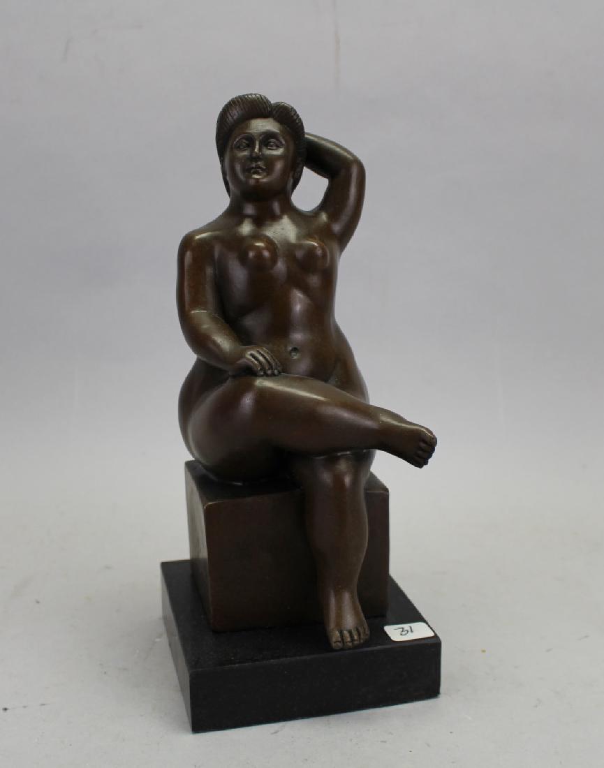 Signed Botero Bronze, W/ Foundry Seal: Signed Botero Bronze, W/ Foundry Seal. Height: 9.75 in. Manner of Fernando Botero (born 1932).