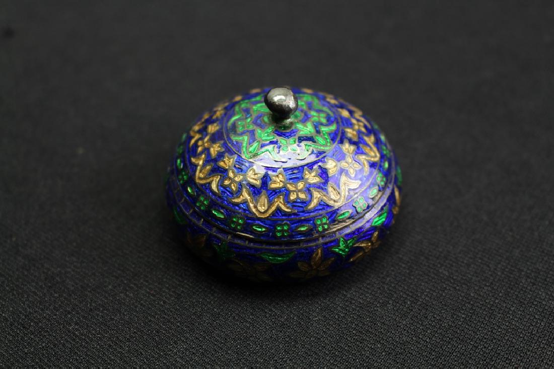 Sterling Silver & Enameled Small Box (1 of 6)