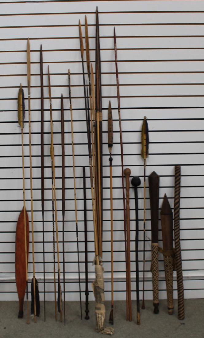 Large Collection of Tribal Spears, Clubs & Arrows (1 of 5)