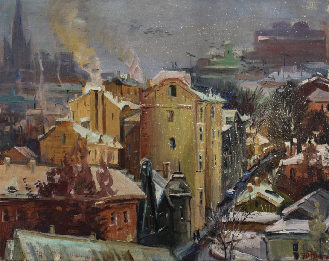 Signed, Russian School Winter Scene (1 of 6)